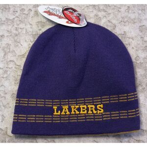 Lakers Reversible Beanie, Purple And Yellow, NWT